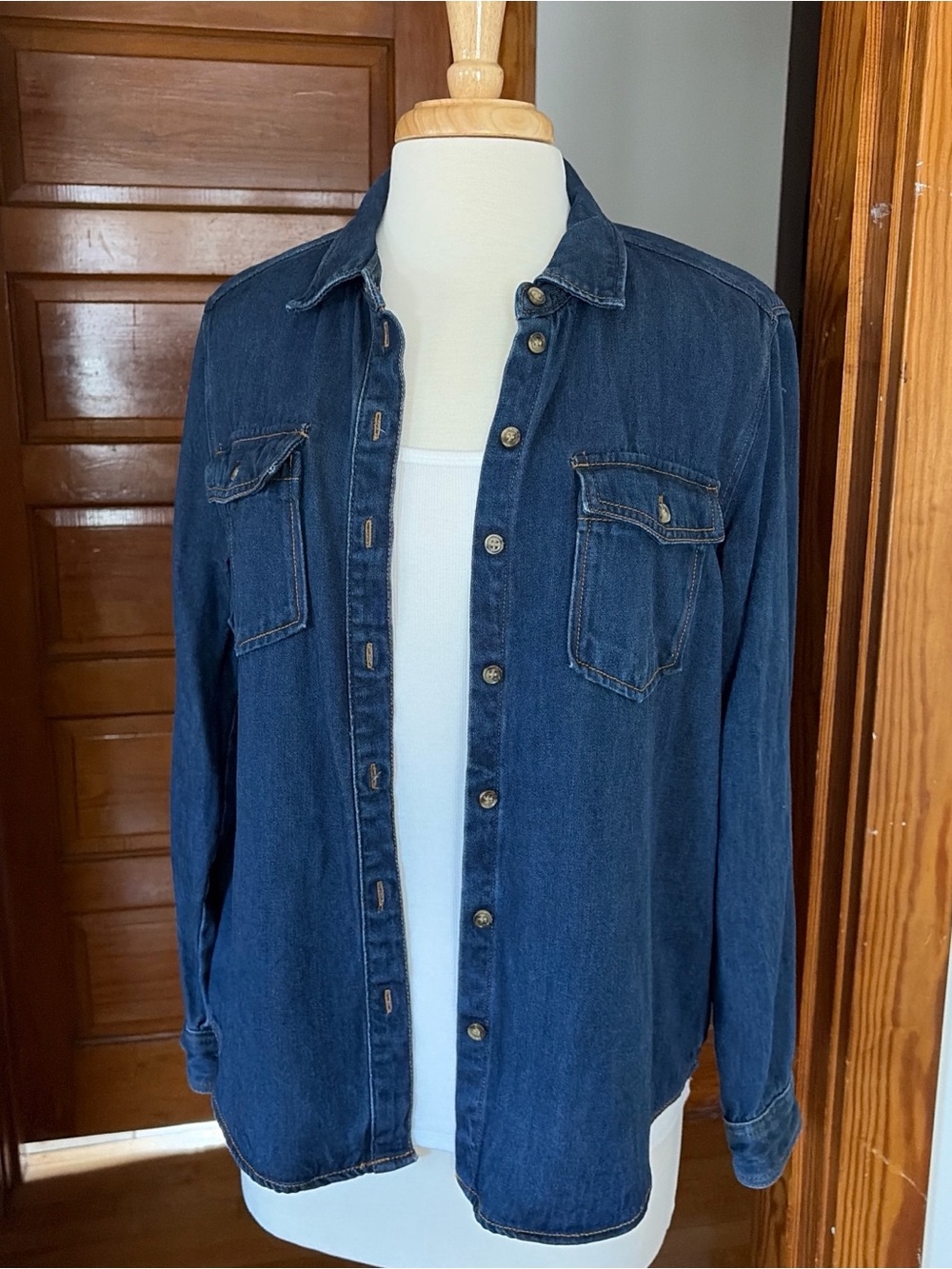 Velvet Heart Dark Blue Button-Down Shirt